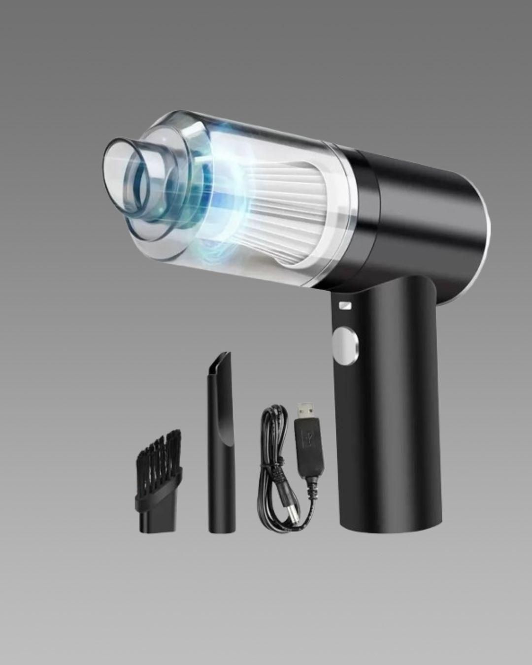 🚗 2-in-1 Wireless Car Vacuum – Powerful, Portable & LED-Equipped! ✨